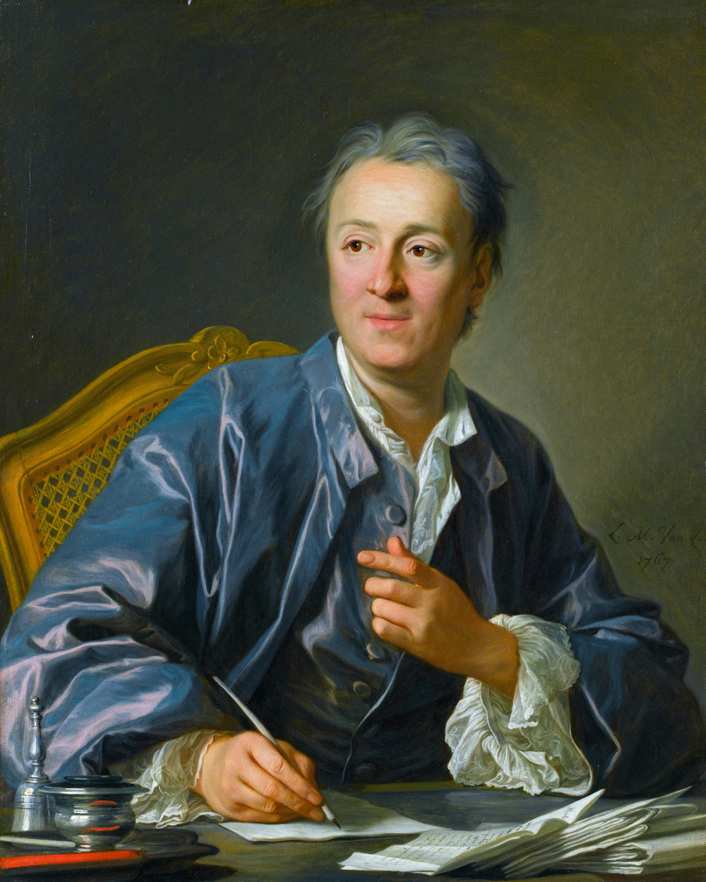 Denis Diderot portrait by Louis-Michel van Loo