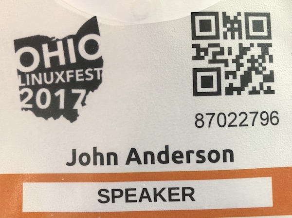 John's Ohio LinuxFest badge