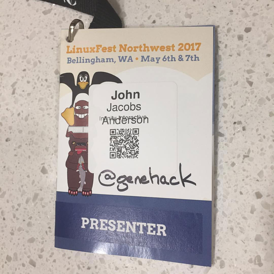 LinuxFest Northwest badge