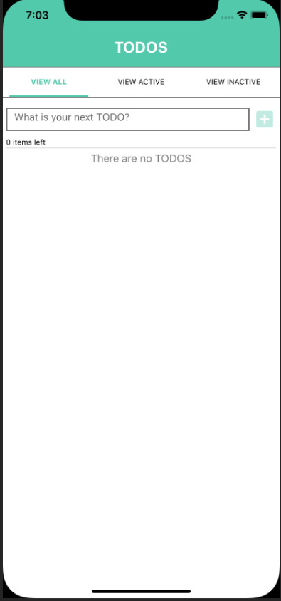 TODOS app on iOS